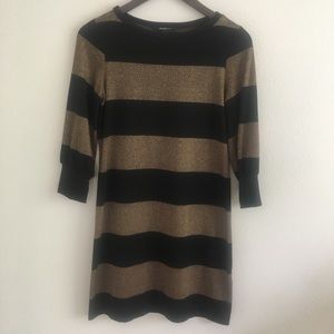 FINAL AGB 4 Petite gold black shimmer tunic top